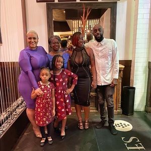 3x stretch mock neck purple dress